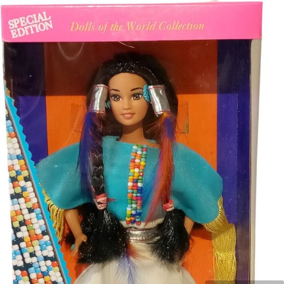 Native American Barbie 2nd Edition 11609 Vintage 1993 Dolls of the World MINT - Picture 3 of 11